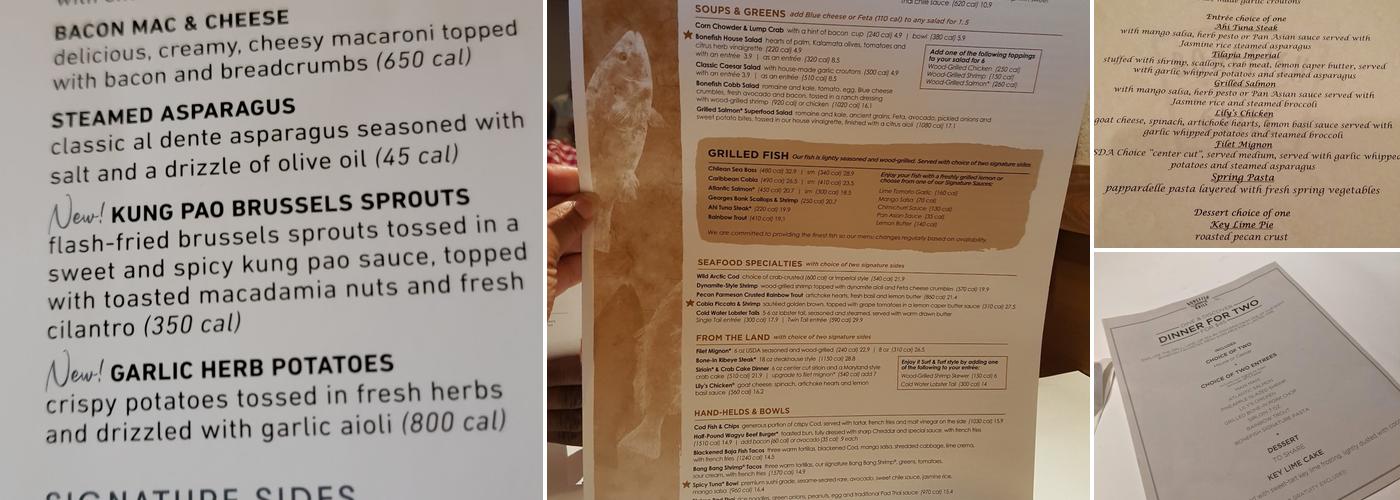 Bonefish Grill Menu
