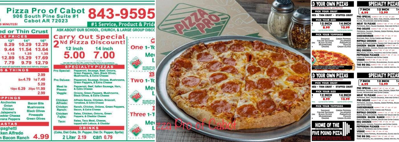 Pizza Pro Menu