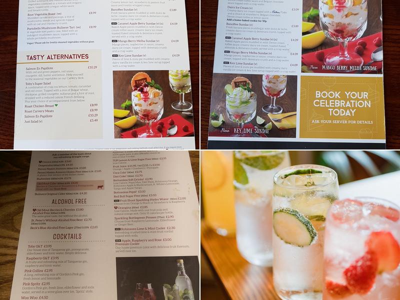 Toby Carvery Hopgrove Menu