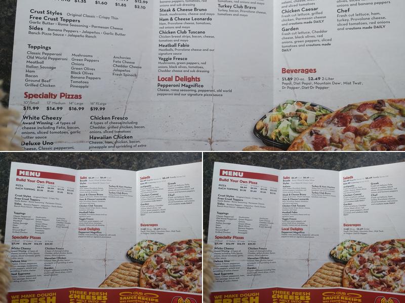 Marco's Pizza Menu