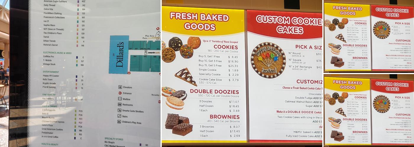 Great American Cookies Menu