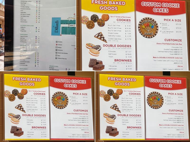 Great American Cookies Menu