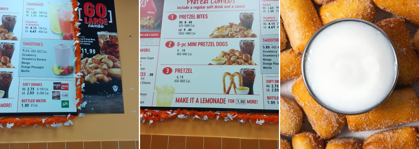 Pretzelmaker Menu