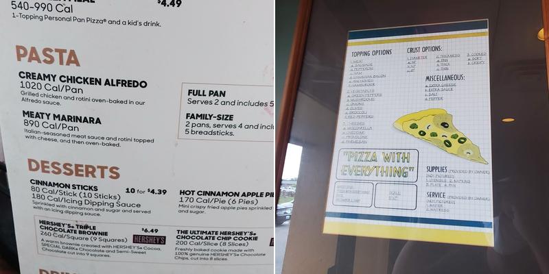 Pizza Hut Menu
