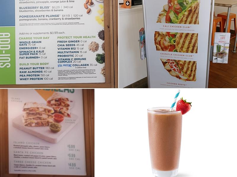 Tropical Smoothie Cafe Menu