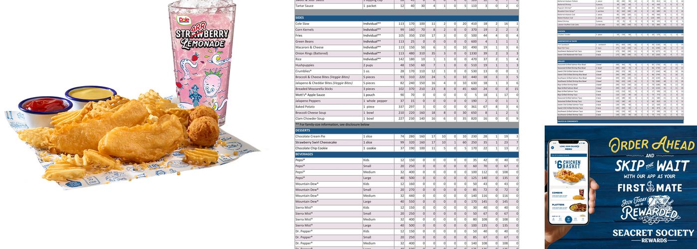 Long John Silver's Menu