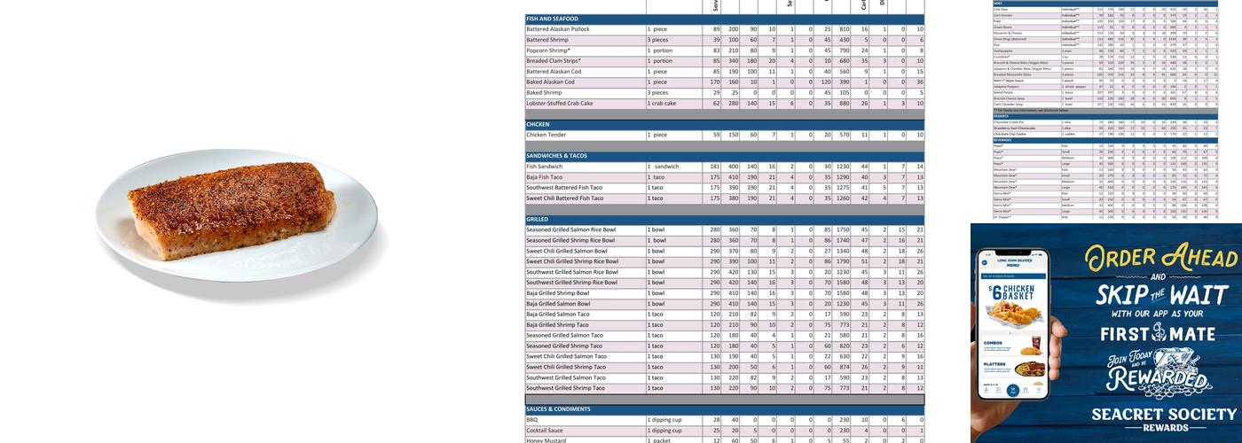 Long John Silver's Menu