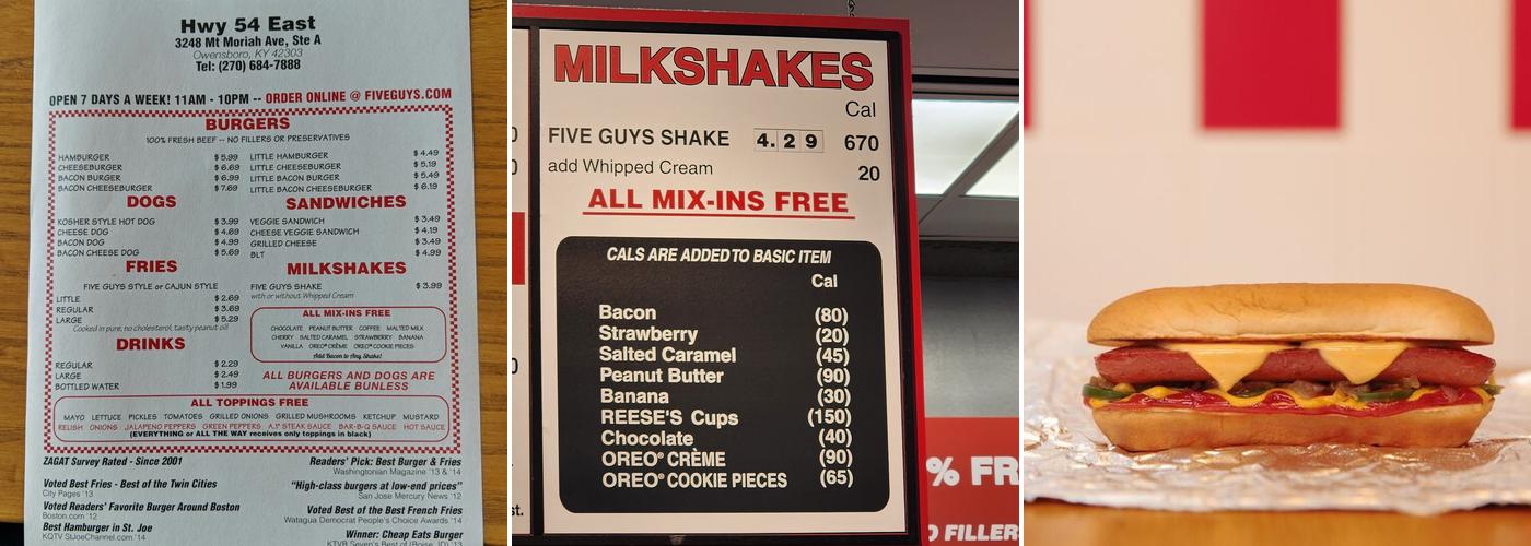 Five Guys Menu