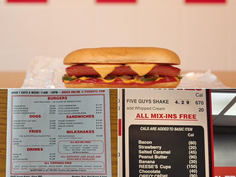 Five Guys Menu
