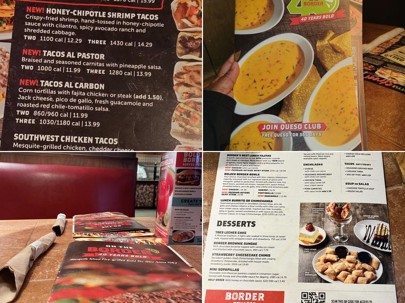 On The Border Mexican Grill & Cantina Menu