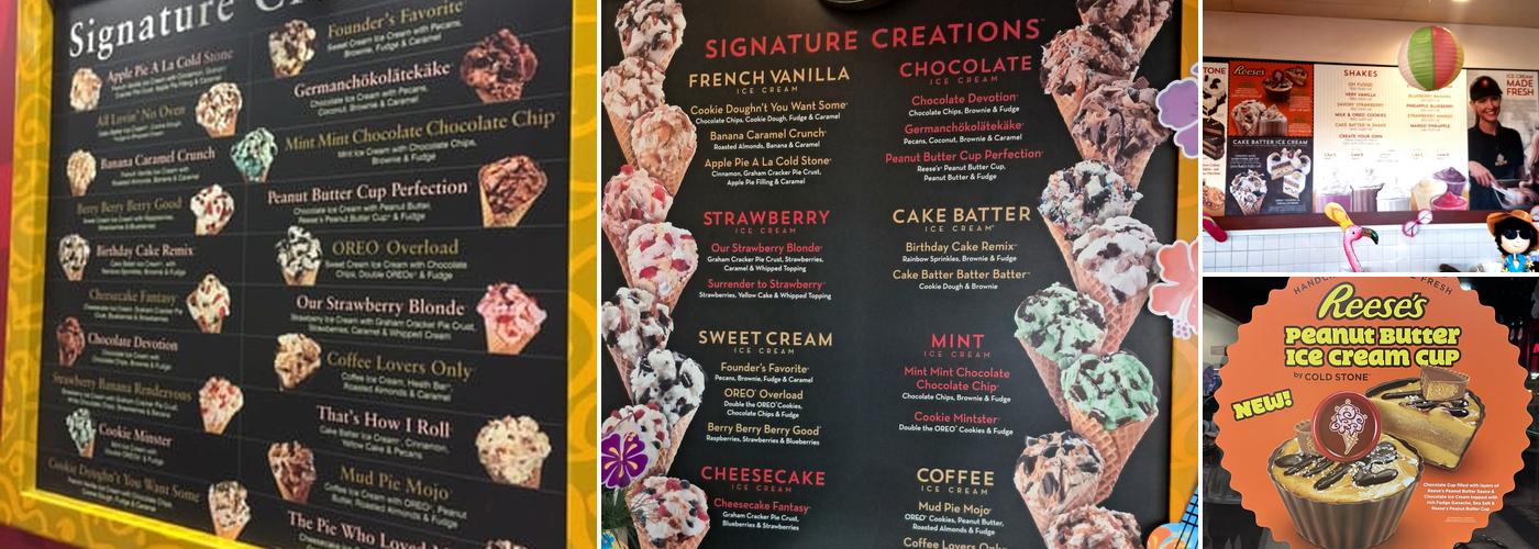 Cold Stone Creamery Menu