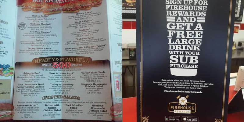 Firehouse Subs Owensboro Menu