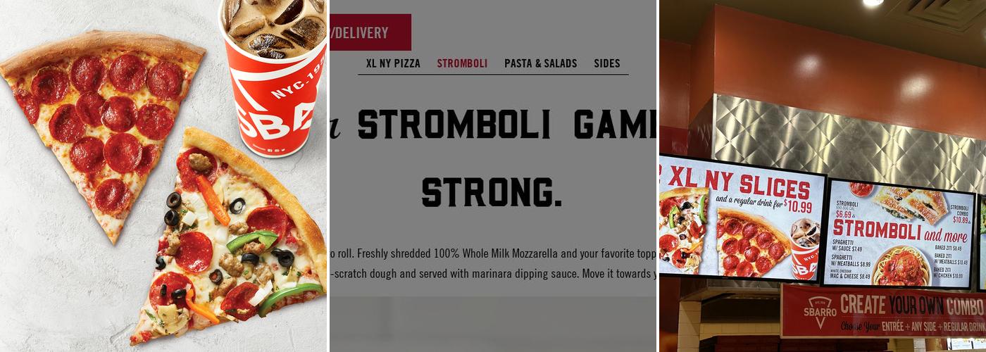 Sbarro Menu