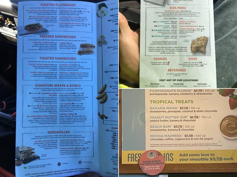 Tropical Smoothie Cafe Menu