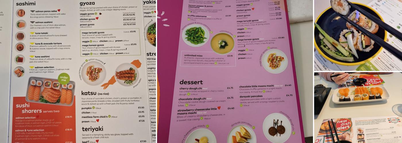 YO! Cheshire Oaks Menu