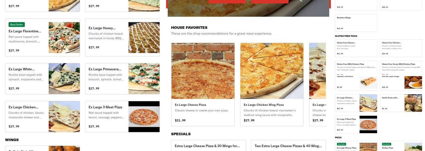 Sicilian Delight Menu