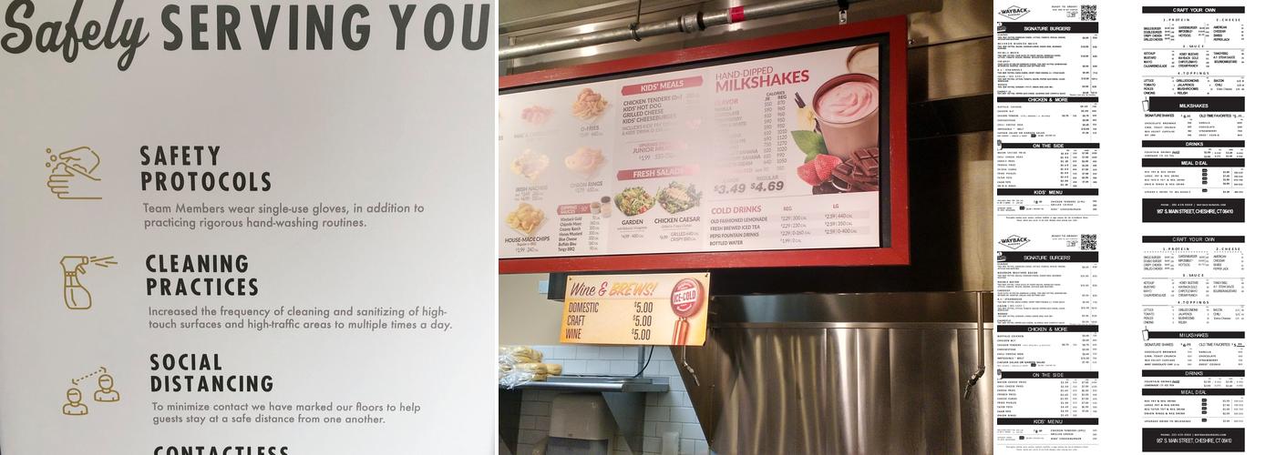 Wayback Burgers Menu