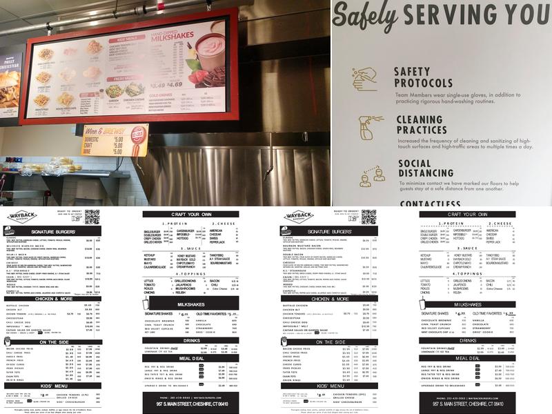 Wayback Burgers Menu