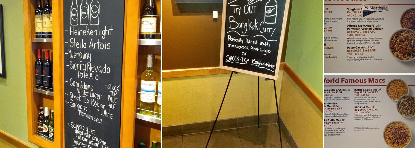 Noodles and Company Menu