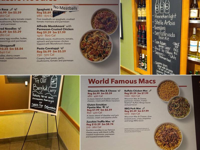 Noodles and Company Menu
