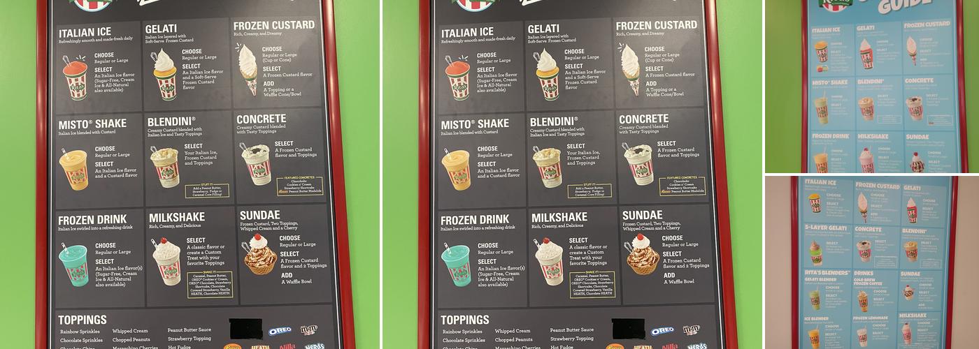 Rita's Italian Ice & Frozen Custard Menu