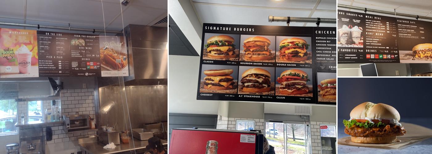 Wayback Burgers Menu