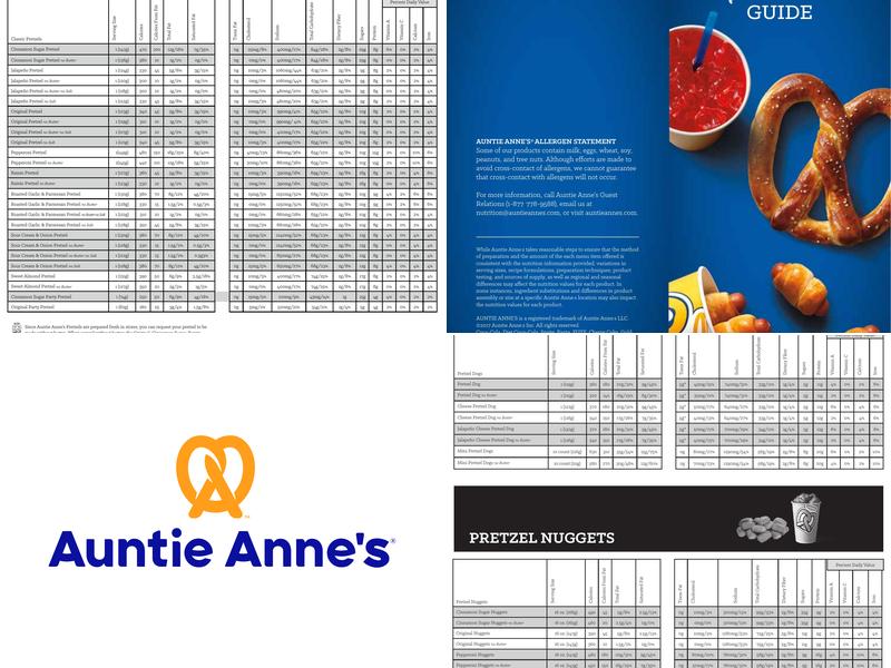 Auntie Anne's Menu