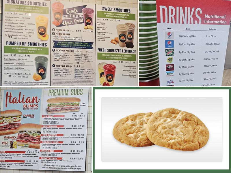 Blimpie Menu