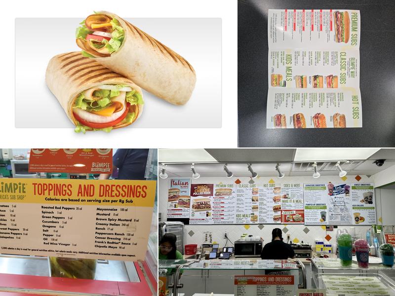 Blimpie Menu