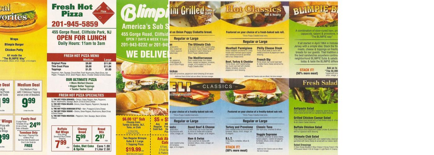 Blimpie Menu