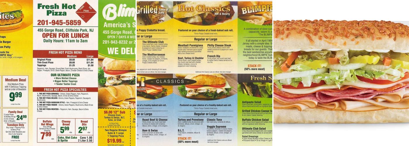 Blimpie Menu