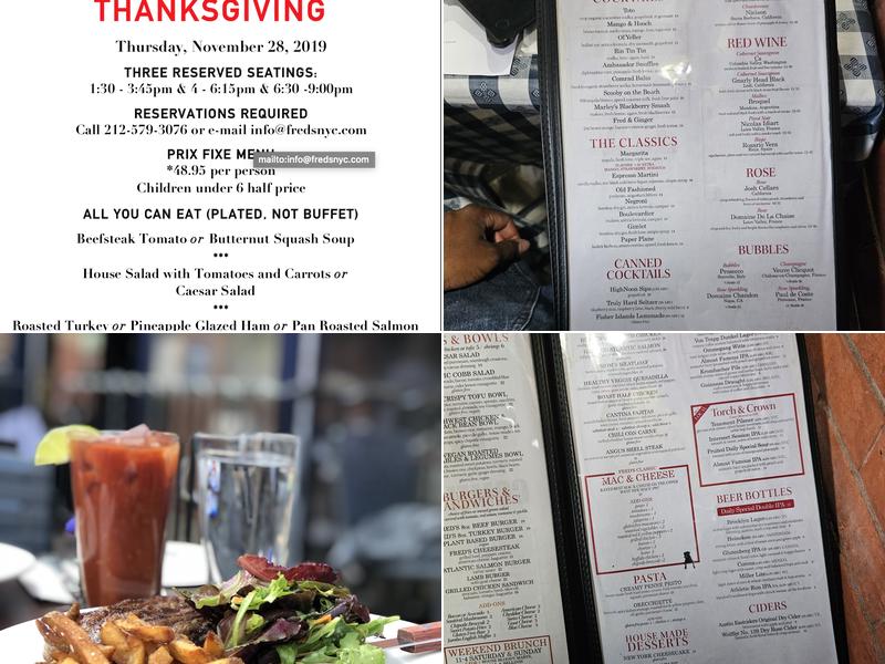 Fred's Menu