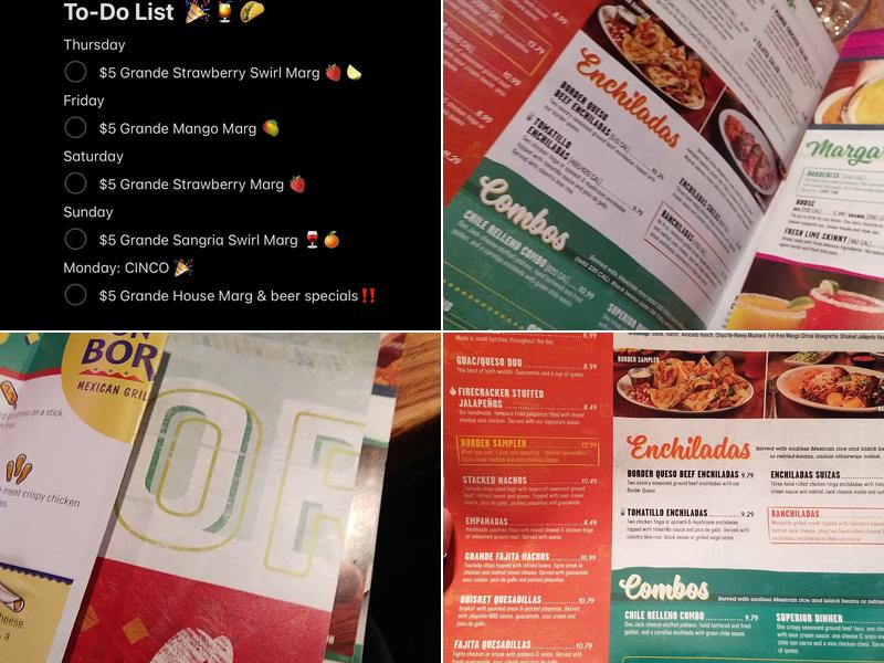 On The Border Mexican Grill & Cantina Menu