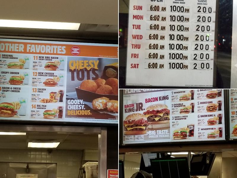 Burger King Menu