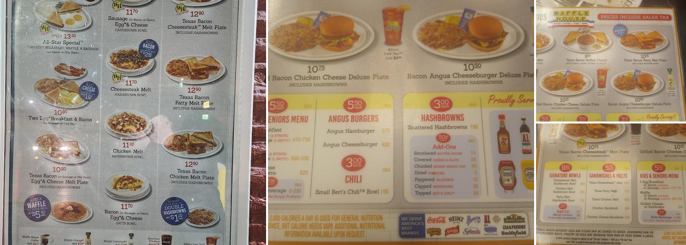 Waffle House Menu