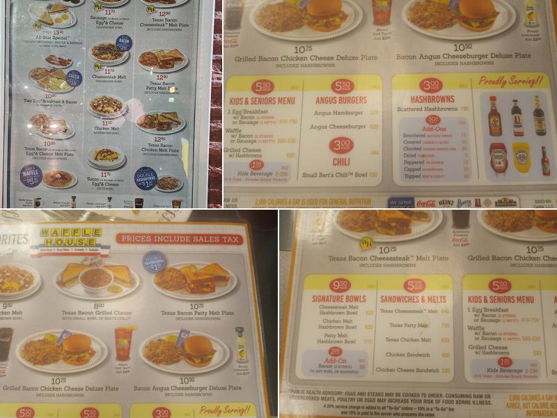 Waffle House Menu