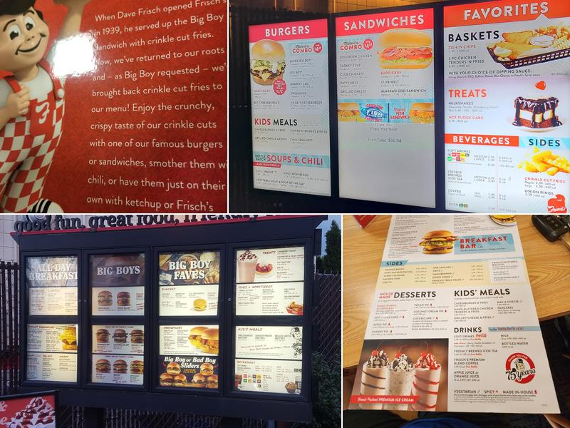 Frisch's Big Boy Menu