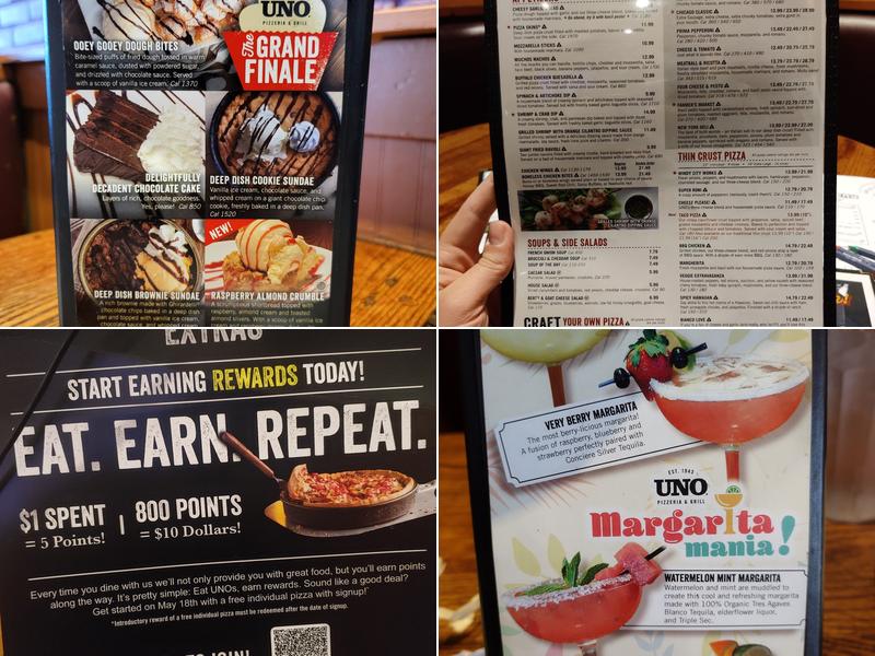 UNO Pizzeria & Grill Menu