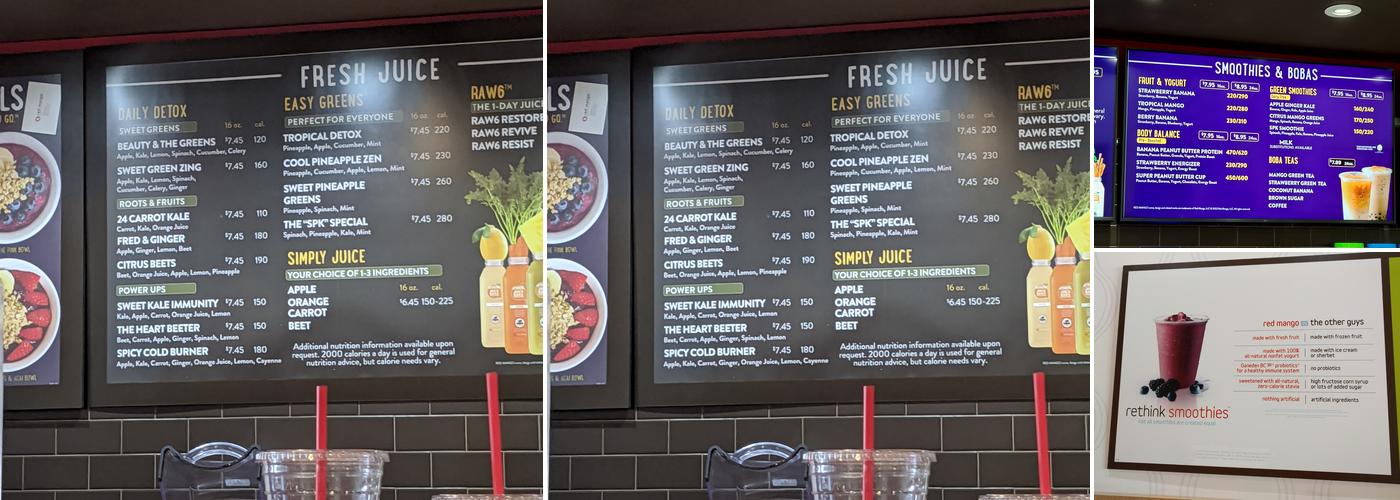 Red Mango Menu