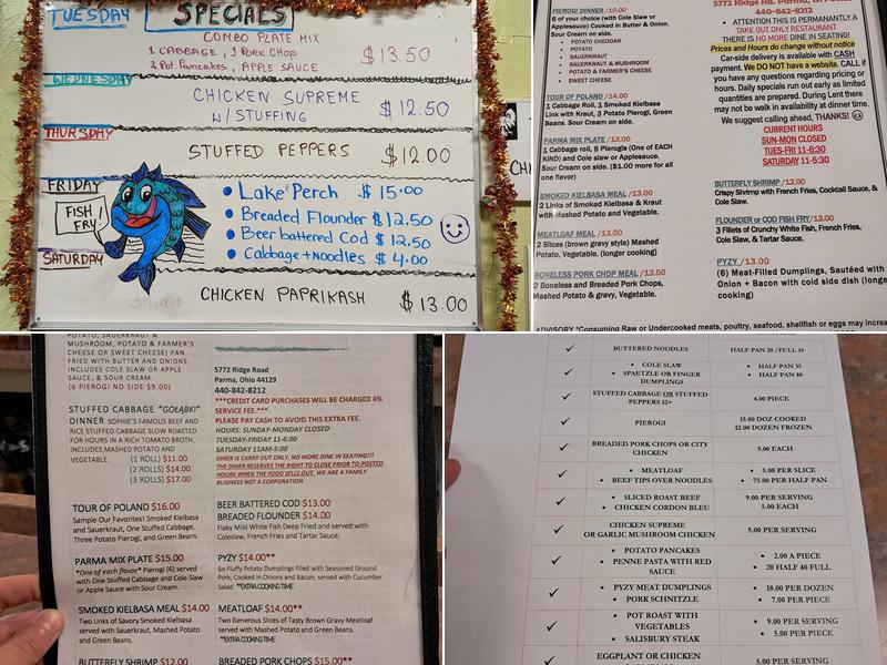 Little Polish Diner Menu