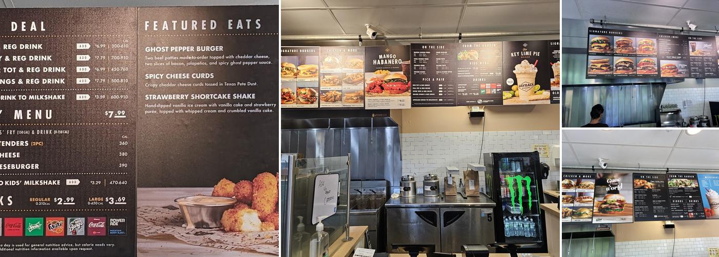 Wayback Burgers Menu