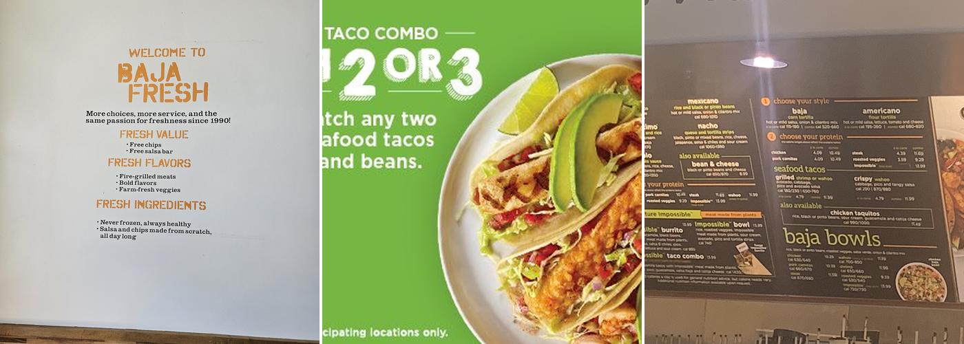 Baja Fresh Menu