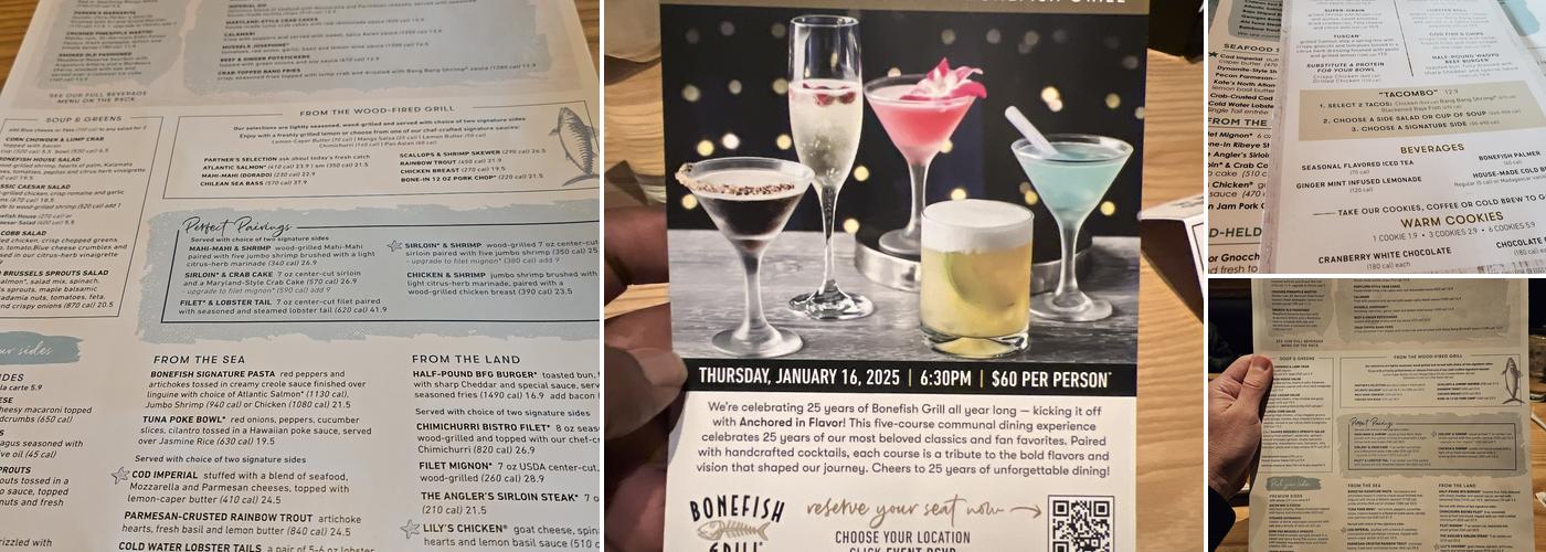 Bonefish Grill Menu
