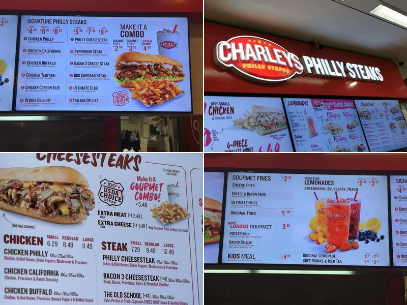 Charleys Cheesesteaks Menu