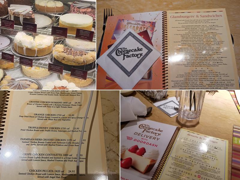 The Cheesecake Factory Menu