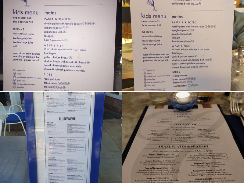 Carluccio's Menu