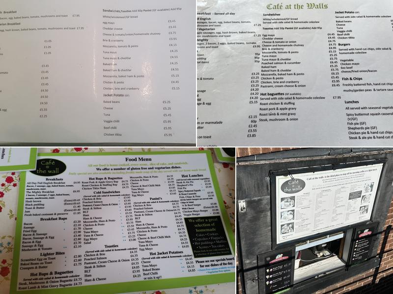 The Cafe at The Walls Menu