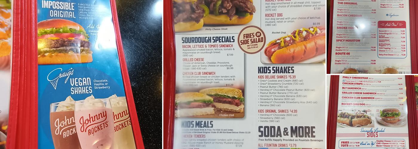 Johnny Rockets Menu