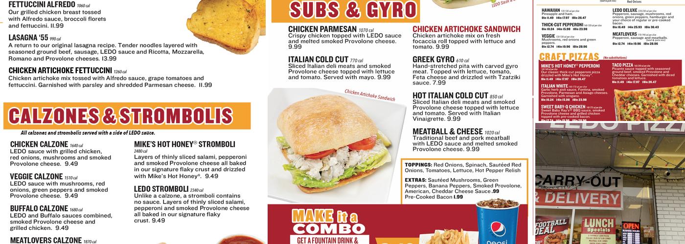 Ledo Pizza Delivery - Arlington, VA Menu