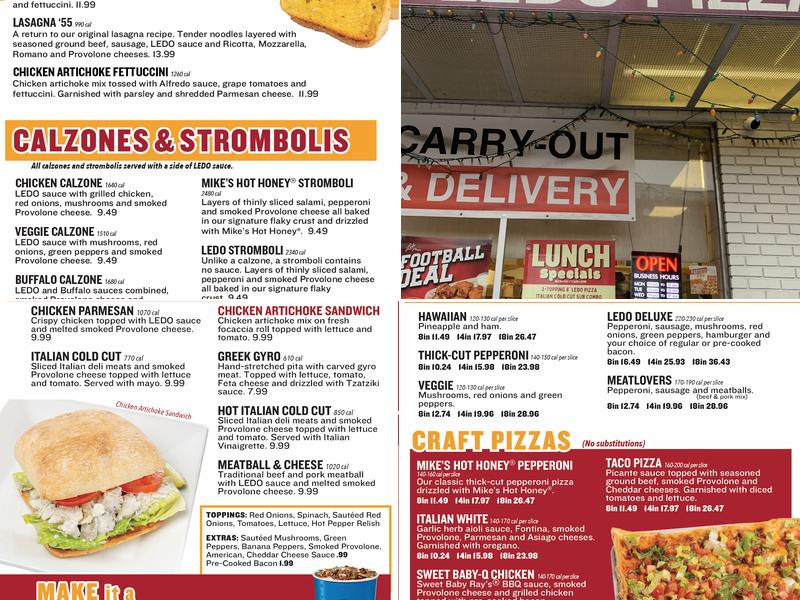 Ledo Pizza Delivery - Arlington, VA Menu